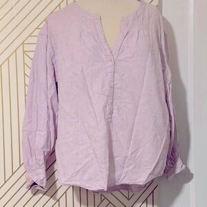 JCrew Button-Up Peasant Blouse